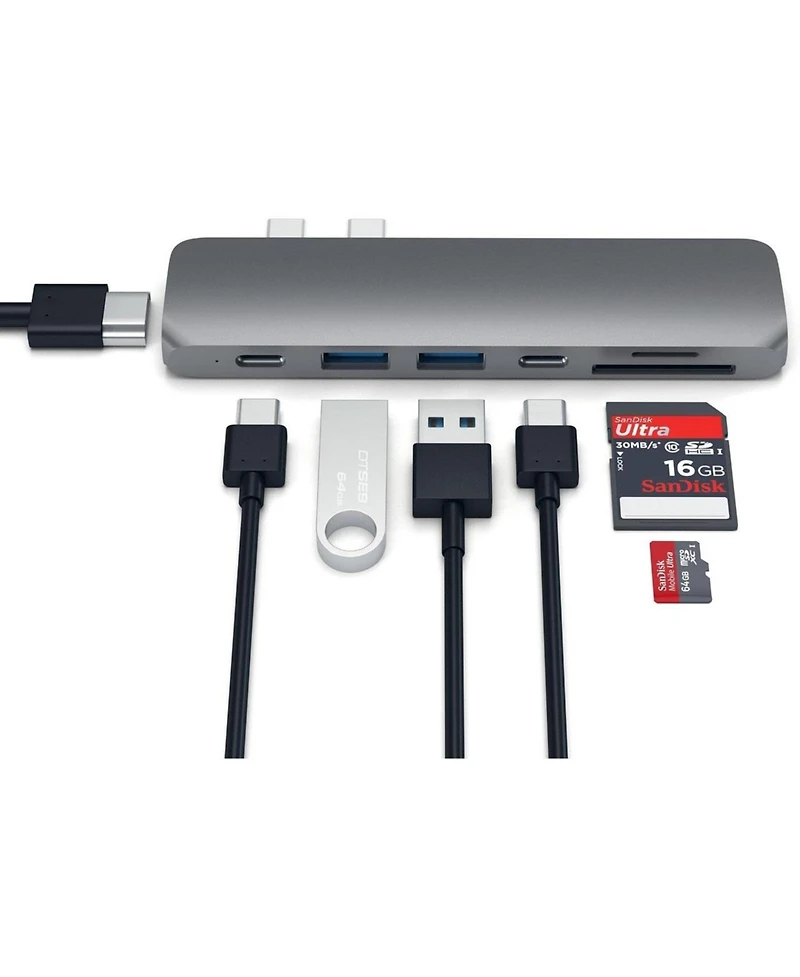 Risokeys 7 in 1 Usb C Hub Adapter with 87W Pd Charging & 4K Hdmi 60Hz, for M1-M5 MacBook Pro/Air, Ideal for Home Office & Travel