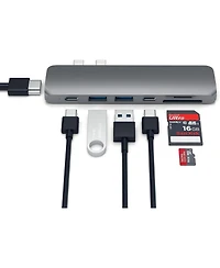 Risokeys 7 in 1 Usb C Hub Adapter with 87W Pd Charging & 4K Hdmi 60Hz, for M1-M5 MacBook Pro/Air, Ideal for Home Office & Travel