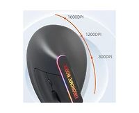 Risokeys Ergonomic Vertical Wireless Mouse, Silent Click, Dual Mode (Bluetooth 5.2 + 2.4G), 3 Adjustable Dpi