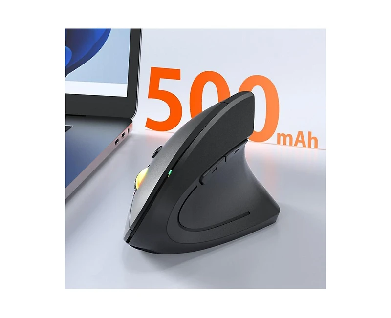 Risokeys Ergonomic Vertical Wireless Mouse, Dual Mode (Bluetooth 5.4 + 2.4G),Silent Click,3 Dpi Levels, for Office/Gaming,for Laptop/Pc/Mac