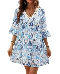Cupshe Women's Such Grace Ornate Mini Beach Dress