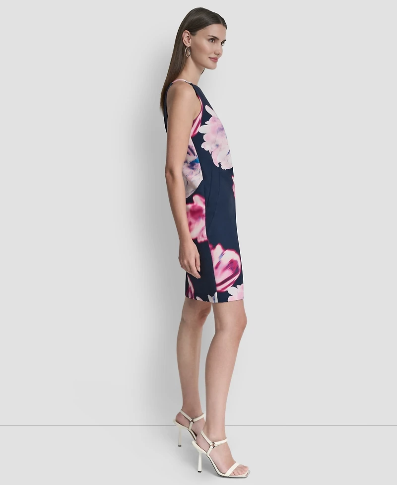 Dkny Women's Sleeveless Square Neck Sheath Dress