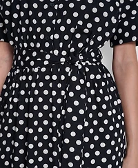 Dkny Women's Collared Midi Shirt Dress