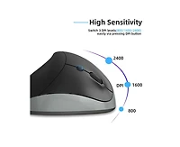 Risokeys 2.4G Wireless Ergonomic Vertical Mouse, 6 Buttons 3 Dpi Levels, Silent Click for Carpal, Comfortable Grip for Office, Gaming, Pc, Mac