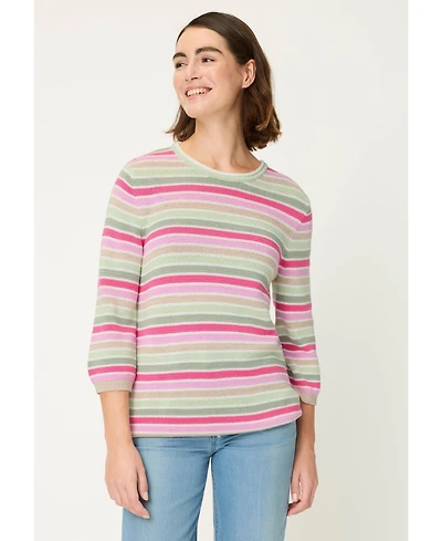 Olsen Women's Multi Colour Striped Sweater