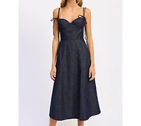 En Saison Women's Darby Bustier Neck Midi Dress
