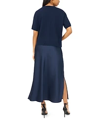 Msk Women's Sweetheart Neck Sweater Dress