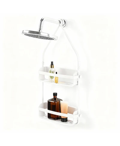 Yigii Plastic Shower Organizer with 2 Shelves for Storage and Draining