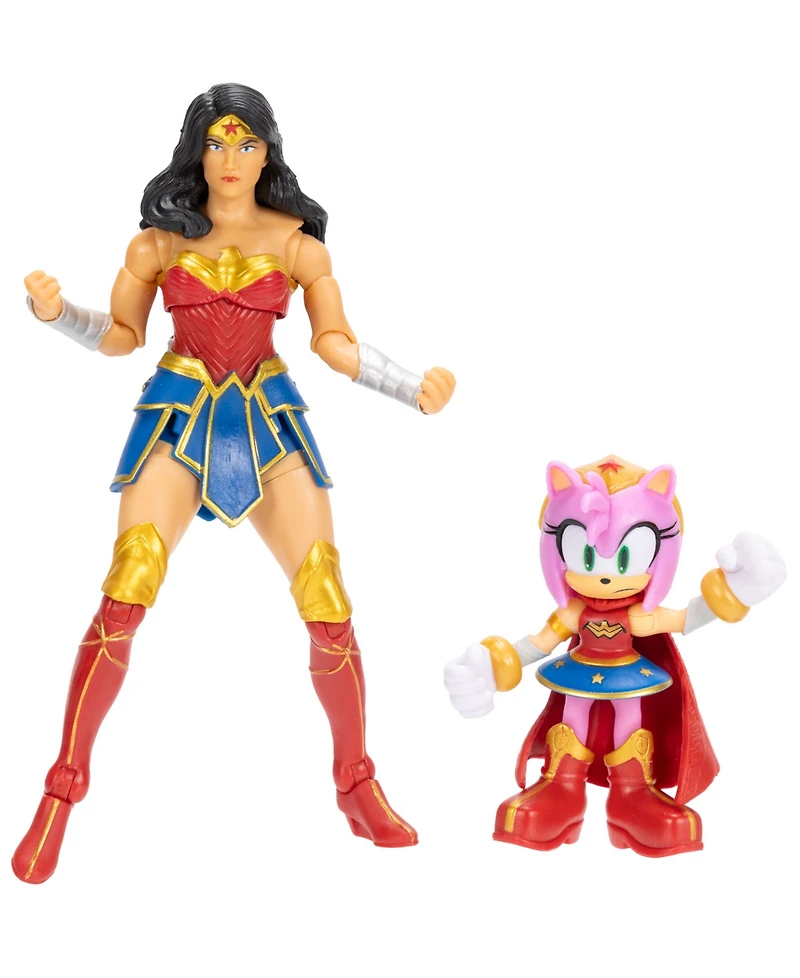 Sonic The Hedgehog Amy and Wonder Woman Action Figures