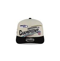 New Era Men's Cream/Black Seattle Seahawks Super Bowl Lx Champions Locker Room 9SEVENTY Adjustable Hat