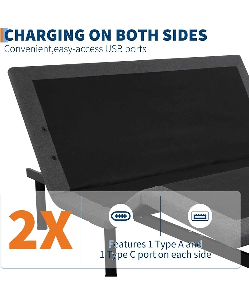 gaomon Led Bed Frame with Storage Headboard & Drawers