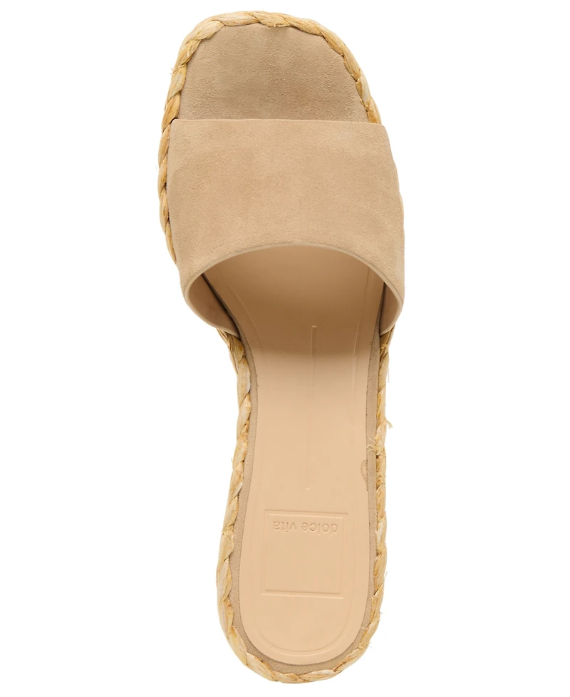 Dolce Vita Women's Dixi Slide-Low Raffia Heel Dress Sandals