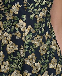 Jessica Howard Women's Sleeveless Waist Tie Midi Dress