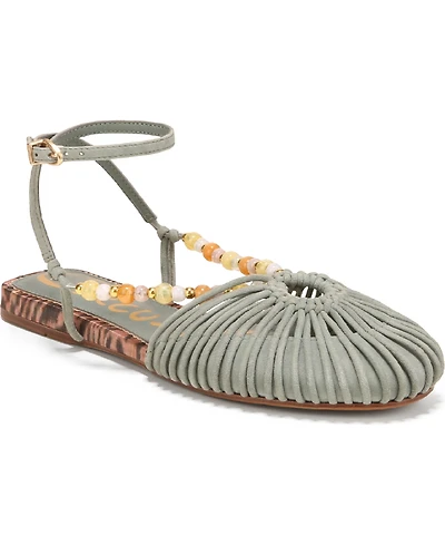 Circus Ny by Sam Edelman Women's Kassie Caged Ankle Strap Flat Sandals