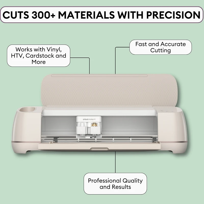 cricut Maker 4 Cutting Machine with Vinyl and Iron-On Sheets Bundle