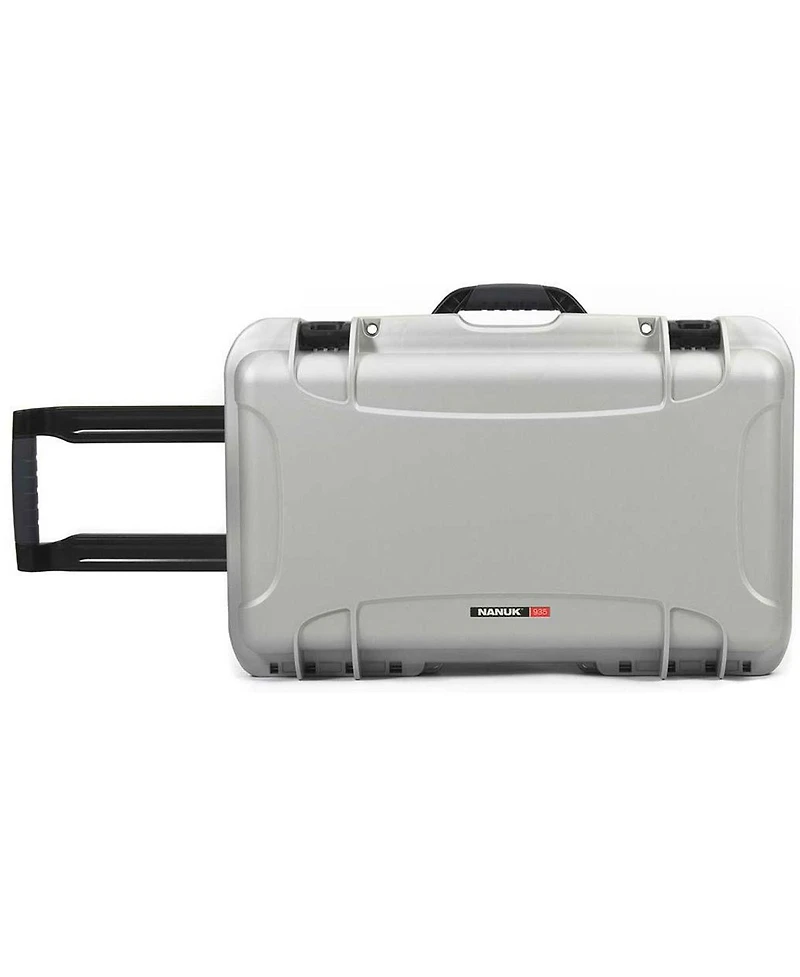 Nanuk 935 wheeled Nk 7 waterproof case with foam for Dslr, lenses, and flash, silver.