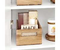 iDesign Acacia Wood Pantry Bin with Handles - Natural