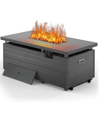 Cowsar 50" Propane Fire Pit Table, 50,000 Btu with Adjustable Flame