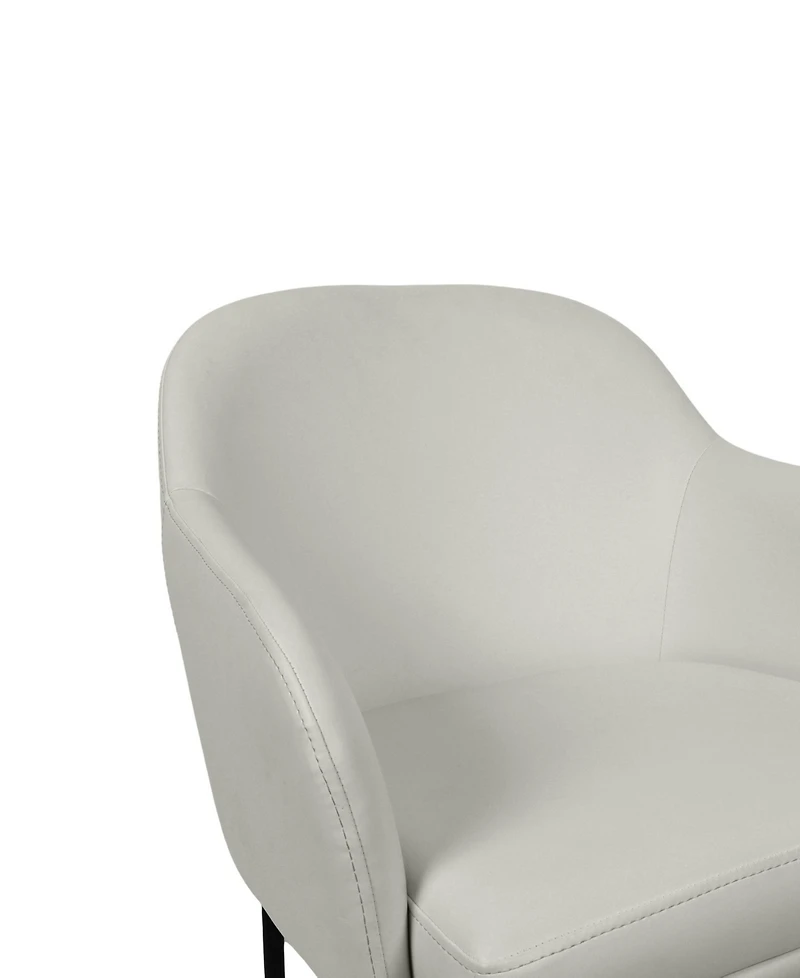 Loft Faux Leather Upholstered Dining Armchairs, Set of 2