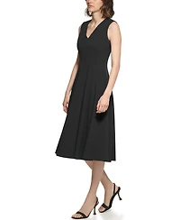 Calvin Klein Women's Sleeveless V-Neck Midi Dress