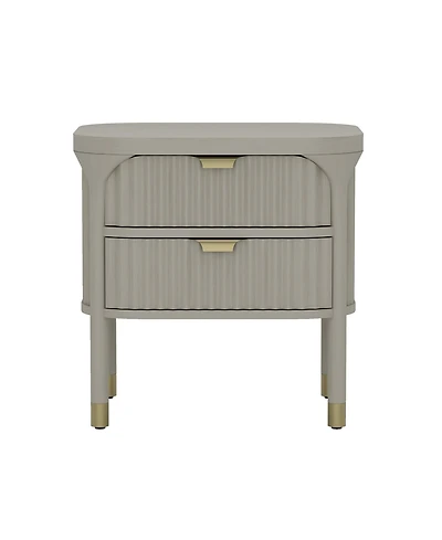 Park 24" Rubberwood 2-Drawer Nightstand