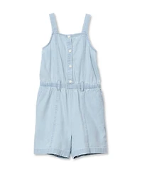 Lands' End Girls Lightweight Denim Romper Dress