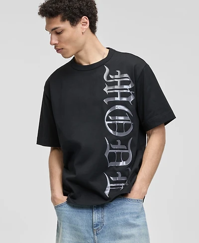 Mode of One Men's Cotton Metallic-Graphic Relaxed T-Shirt, Macy's Exclusive