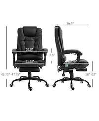 Boyel Living 7-Point Massage Office Chair High Back Executive Recliner with Lumbar Support