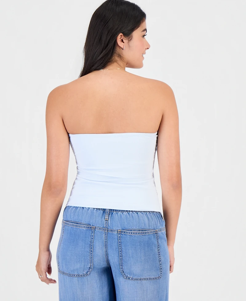Just Polly Juniors' Embellished Strapless Top