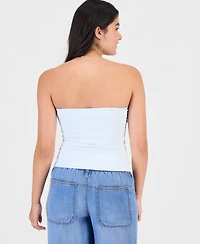 Just Polly Juniors' Embellished Strapless Top