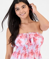 Madden Girl Juniors' Printed Ruffled Tube Top