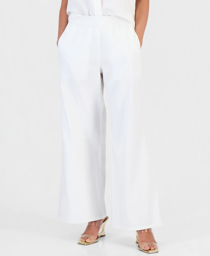 I.n.c. International Concepts Petite High-Rise Pull-On Wide-Leg Pants, Created for Macy's