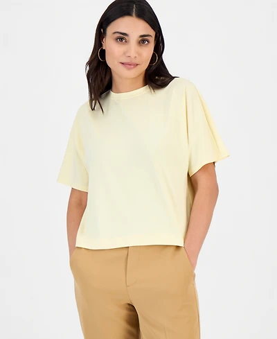 I.n.c. International Concepts Petite Boxy-Fit Crewneck T-Shirt, Macy's Exclusive