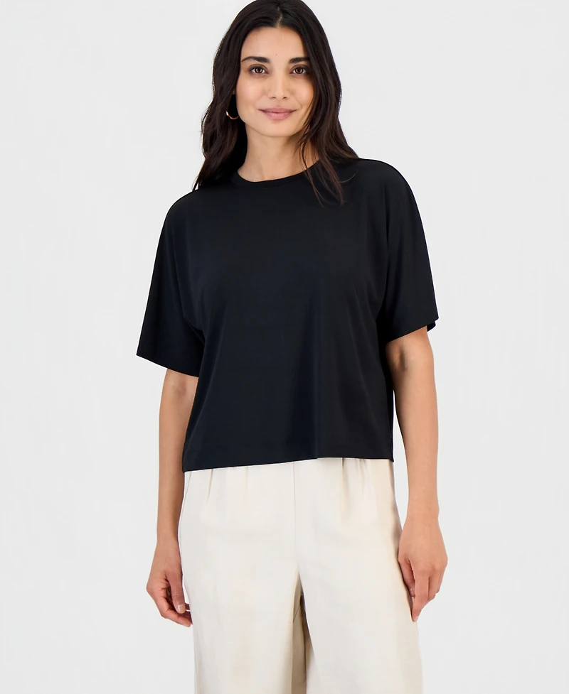 I.n.c. International Concepts Petite Boxy-Fit Crewneck T-Shirt, Macy's Exclusive