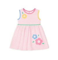Florence Eiseman Little Girls Stripe Knit Dress With Flowers