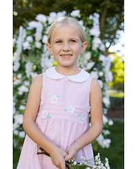 Florence Eiseman Big Girls Linen Look Dress With Flowers