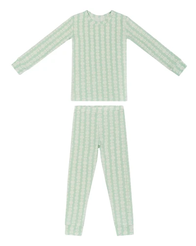Motette Toddler Girls Mint Meadows Pajama Set