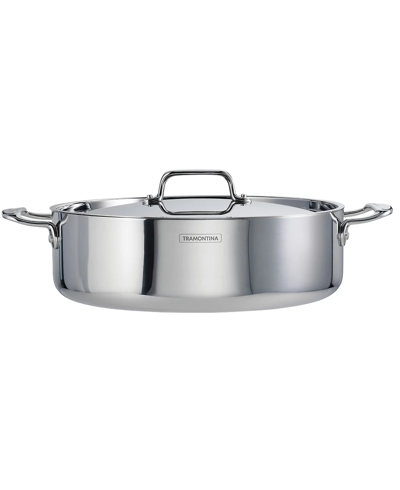 Tramontina Utsava Tri-Ply Clad Stainless Steel 6.5-Quart Covered Casserole