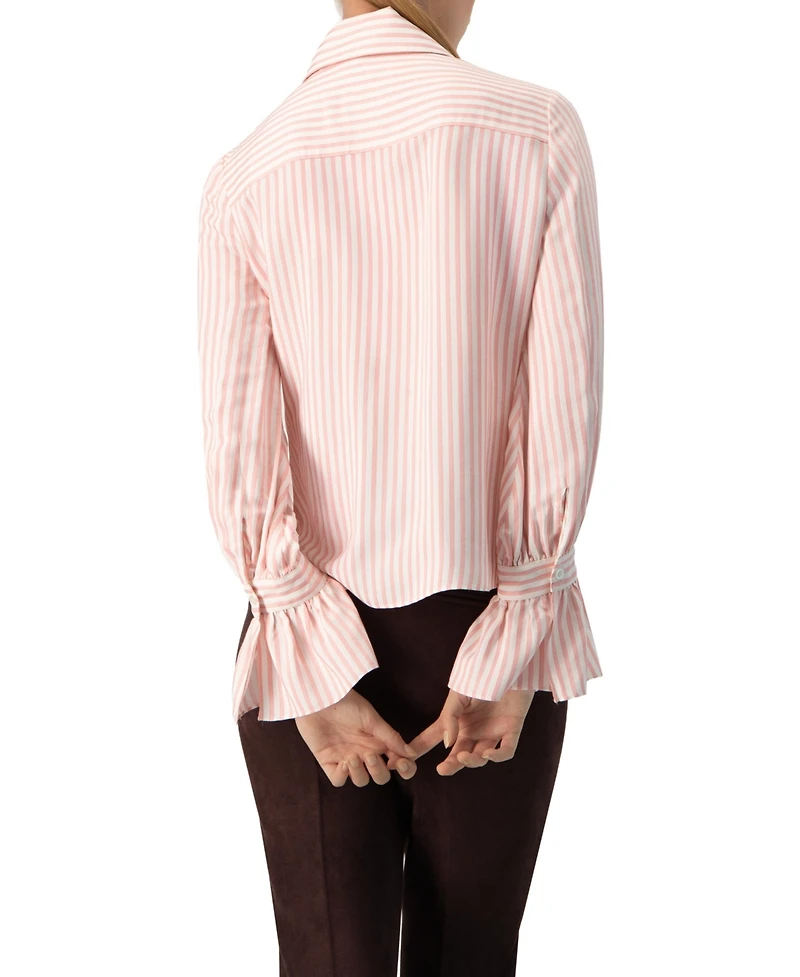 Ivonne Women's Long Sleeve Striped Shirt