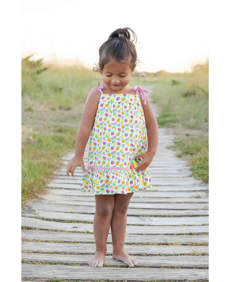 Florence Eiseman Big Girls Printed Seersucker Dress With Fruit