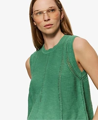 Sanctuary Petite Crewneck Sleeveless Sweater