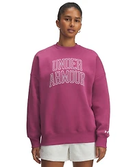 Under Armour Women's Rival Fleece Oversized Varsity Sweatshirt