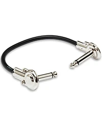 Hosa Technology 1/4" Phone Right Angle Male to 1/4" Phone Right Angle Male Guitar Patch Cable, 6", 6 Pack