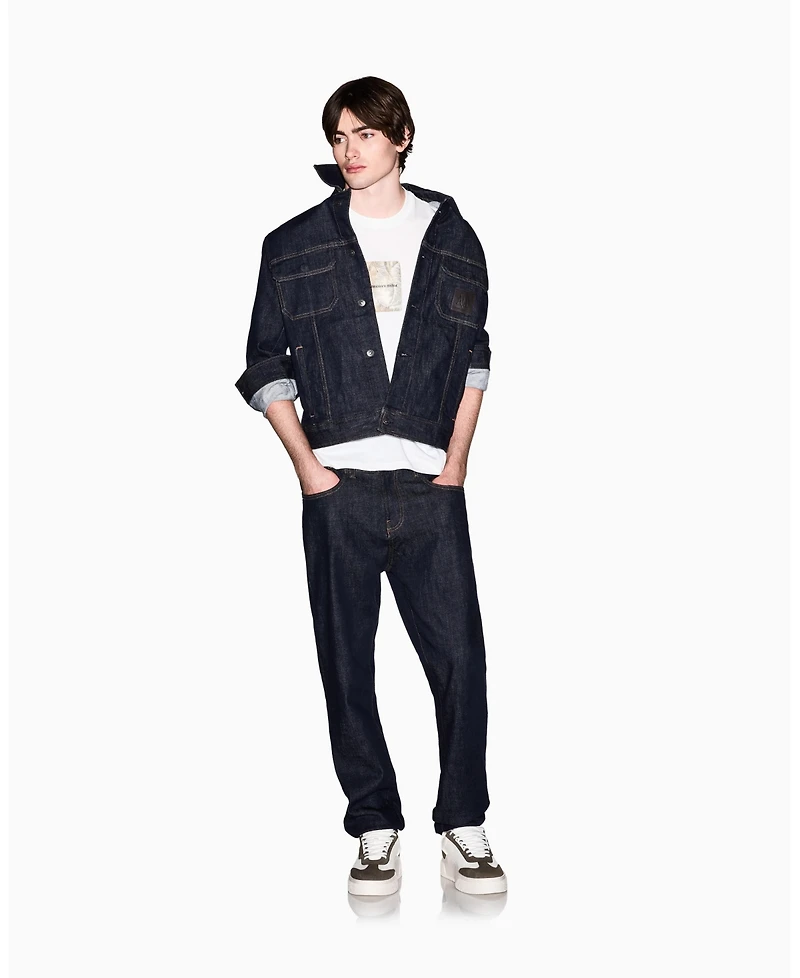 A|X Armani Exchange Men's Ibiza X Leaf Box Print T-Shirt