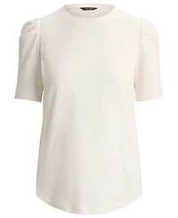 Lauren Ralph Petite Puff-Sleeve Top
