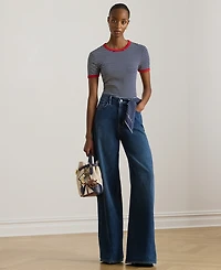 Lauren Ralph Petite Striped Crewneck T-Shirt