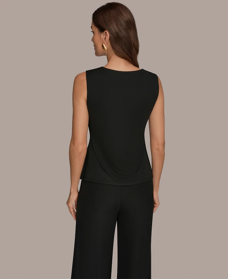 Donna Karan New York Women's V-Neck Sleeveless Top