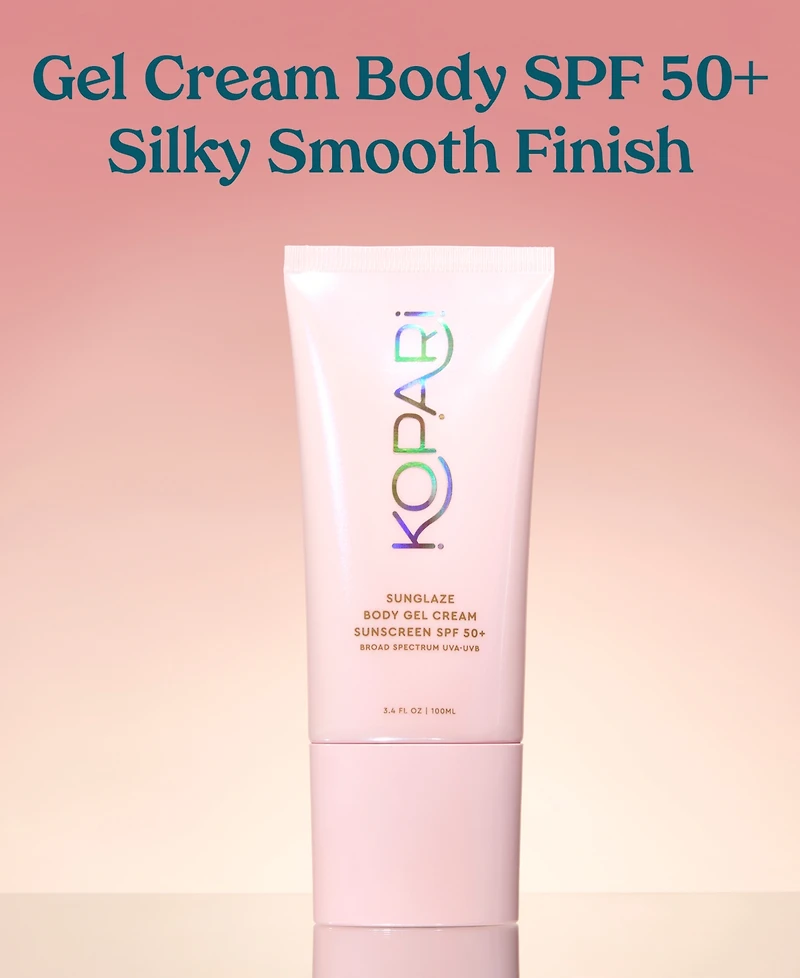 Kopari Beauty Sunglaze Body Gel Cream Sunscreen Spf 50+, 3.4 oz.