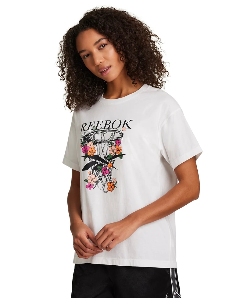 Reebok Women's Basketball Hoop Graphic T-Shirt