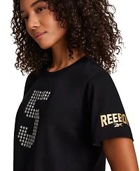 Reebok Women's Cropped Basketball Graphic T-Shirt